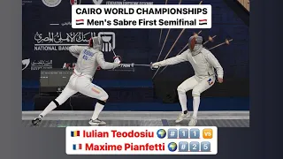 Cairo World Championships 2022 SMS - L4 - Iulian Teodosiu ROU v Maxime Pianfetti FRA
