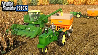 1960'S AMERICAN CORN HARVEST! (JD 6600 COMBINE) | FARMING SIMULATOR 1960'S