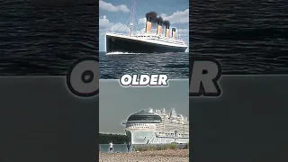 THE BIGGEST SHIP NOW VS THEN #shorts #edit #ship #titanic