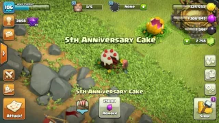 New 5th anniversary cake /clash of clans