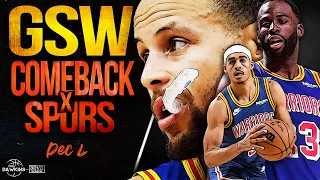 Steph x Warriors Almost Pulled a 22 Pts Miracle Comeback vs Spurs | Dec 4, 2021 | FreeDawkins