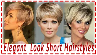 Elegant And Royal💕 Look Short Hairstyles 2024 For Women after 40.haircuts 2024