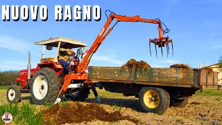 CARICO E SPARGIMENTO LETAME CON NUOVO RAGNO