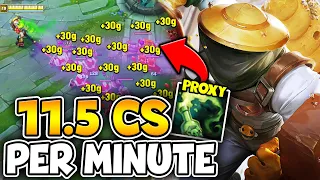 How I got 300 CS in 25 Minutes with Double Proxy Singed... (THIS IS HOW IT'S DONE)