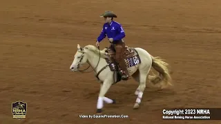 Crystalized Whizkey shown by Brian Bell 2023 NRHA Open Finals, First Run