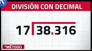 DIVISIÓN con PUNTO DECIMAL - Entre un NÚMERO ENTERO (Super fácil)