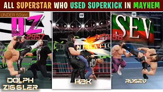 All superstars who used SUPERKICK as finishers in WWE MAYHEM