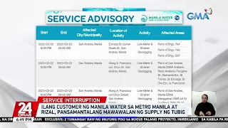 Ilang customer ng Manila Water sa Metro Manila at Rizal, pansamantalang mawawalan ng... | 24 Oras