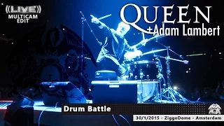 11 Queen + Adam Lambert  - Drum Battle MULTICAM [ZiggoDome | Amsterdam 30-01-2015] HD