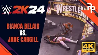 WWE 2K24 PS5 4K gameplay. Bianca Belair vs. Jade Cargill at WrestleMania.