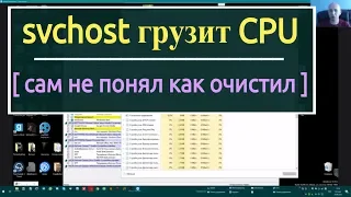 Svchost грузит проц. Что сработало сам не понял :)