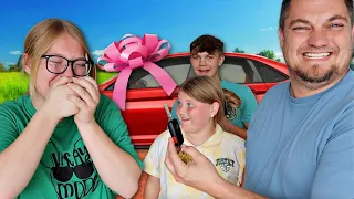 We SURPRISE Our 15 Year Old DAUGHTER with a CAR! *emotional*