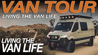 Van Build Tour 2024 | How I Built My 4x4 Mercedes Sprinter Van | Living The Van Life