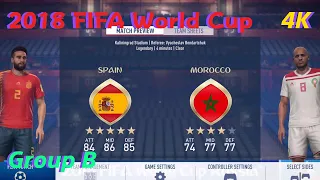 FIFA 18 Gameplay [PS5 4K] 2018 FIFA WORLD CUP-Spain vs Morocco [EA SPORTS]