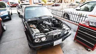 E30 V8 SWAP BUILD - REMOVING THE M20 ENGINE PT. 1