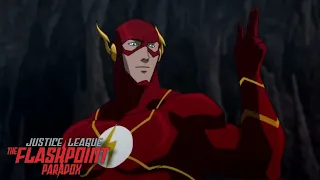 Justice League: Flashpoint Paradox | Flash le entrega la carta a Batman + Escena Post Crédtios