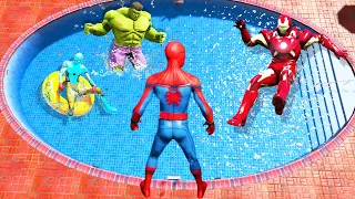 GTA 5 Spiderman Ragdolls Jumps/Fails - hombre araña para niños