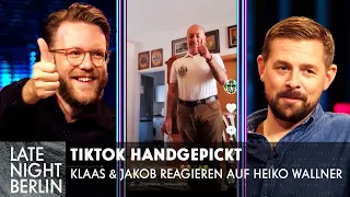 Klaas & Jakob reagieren auf TikToks von Heiko Wallner | TikTok Handgepickt | Late Night Berlin