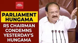 Rajya Sabha Chairman Venkaiah Naidu Slams Unruly MPs Creating Chaos In Parliament