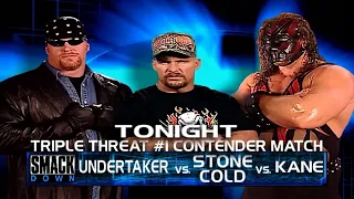 Stone Cold Vs The Undertaker Vs Kane #1 Contender Match 1/4/2001