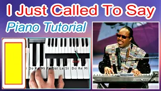 I Just Called To Say I Love You ~Stevie Wonder~Piano tutorial~ tuned KORG style free