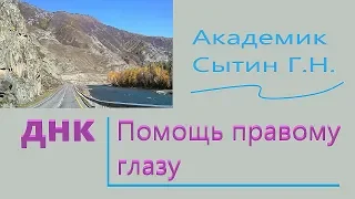 С помощью днк восстанавливаем зрение правого глаза (без упоминаний о Боге) Сытин Г.Н.