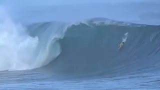 Jeff Hubbard and Jared Houston surf waimea shore break! 2-13-2021