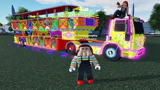 Roblox carreta da alegria personagem fofão dançando músicas funk na carreta furacão e trenzinho