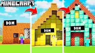 OD DOMKU NOOB DO DOMKU PRO W MINECRAFT! | Vito vs Bella vs Noob