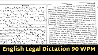 English Legal Dictation 90 WPM || #englishlegaldictation