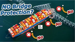 NO Dali Bridge Crash Protection Like Sunshine Skyway Bridge?