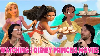 We watched Tangled, Moana and Princess and the Frog (Movie Reaction & Commentary)