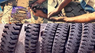 TYRE ME GOTI KAYSE KATE ||RESTORE OLD TYRE MAKING NEW#tyre@BusinessInsider @ManojDey#tyres#skills