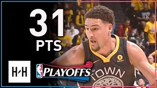 Klay Thompson Full Game 2 Highlights Warriors vs Spurs 2018 Playoffs - 31 Points, SICK Shooting!