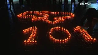 До Дня Соборності у Сумах свічками виклали мапу України