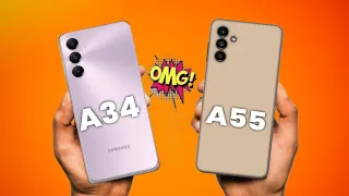 Samsung Galaxy A34 VS Galaxy A55*Full Compare* What Difference* 😱 OMG