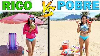 RICO VS POBRE NA PRAIA