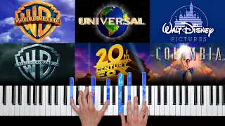 Top Movies Intros (20th Century, Disney, Universal, WB ...) - Piano Tutorial