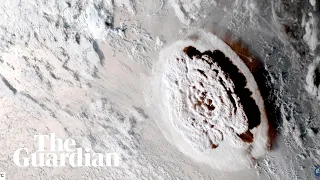 Tonga underwater volcanic eruption creates tsunami waves