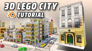 How to Build a Big 3D LEGO City (without blowing up your computer) | Blender Tutorial