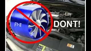 Why you should NOT to put a Turbonator into your car's air intake.