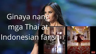 Ginaya nang Mga Thai , Indonesian at Filipino fans ang Lava walk ni Catriona Gray