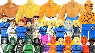 Marvel Fantastic Four Flame On! Unofficial LEGO Minifigure Collection w/ Doctor Doom & Galactus