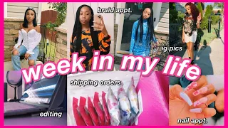 vlog: a week in my life! ⎮hair appt, packing orders, school, etc.