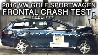 2016 VW Golf SportWagen Crash Test (Frontal Crash)