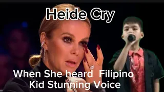 America’s Got Talent - Heide Cry - When She Heard Filipino Kid Stunning Voice