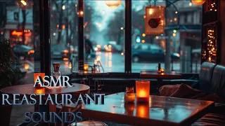 [ASMR / White noise] Eating at a restaurant (Restaurant Sound & Music)
