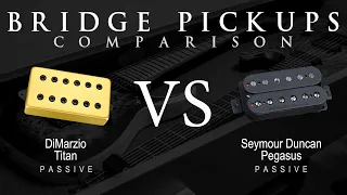 DiMarzio TITAN vs Seymour Duncan PEGASUS - Passive Bridge Pickup Guitar Tone Comparison Demo