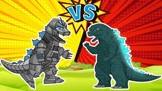 Smart MechaGodzilla vs. Baby Godzilla, Chibi Kong Climbing Up - Animation Legendary Most Epic Video