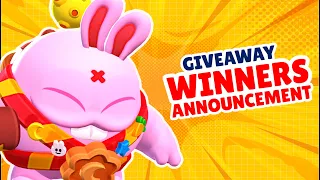 Bunny squeak GIVEAWAY WINNERS announcements - Brawl stars #bunnysqueakgiveaway